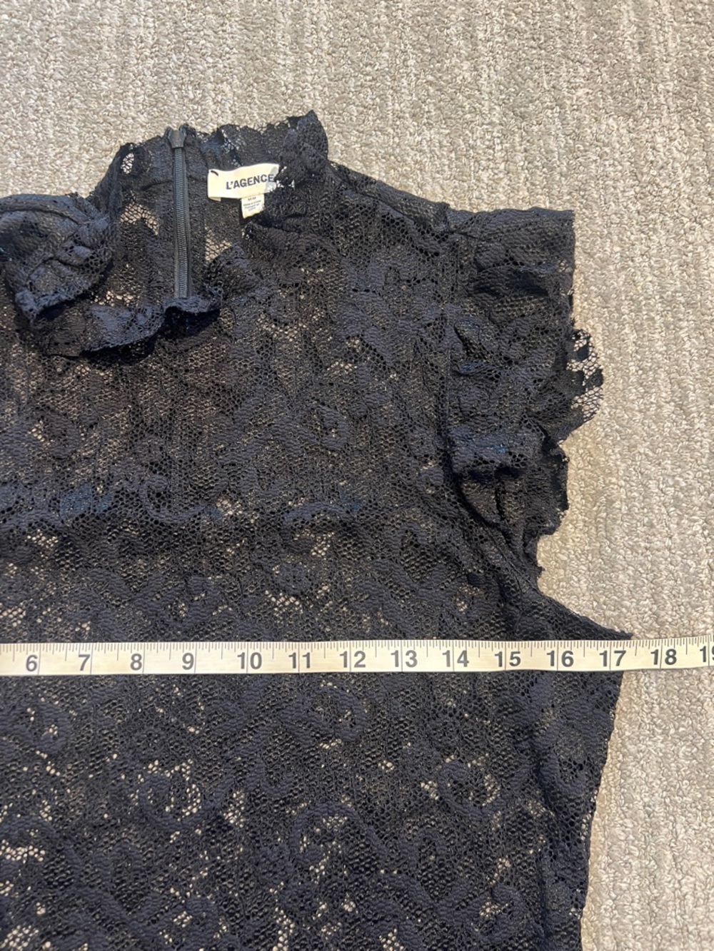 L’AGENCE Kassia Ruffle Lace Top - Picture 12 of 13